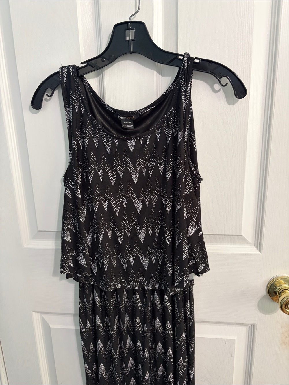 Robert Louis Black and Silver Maxi Dress